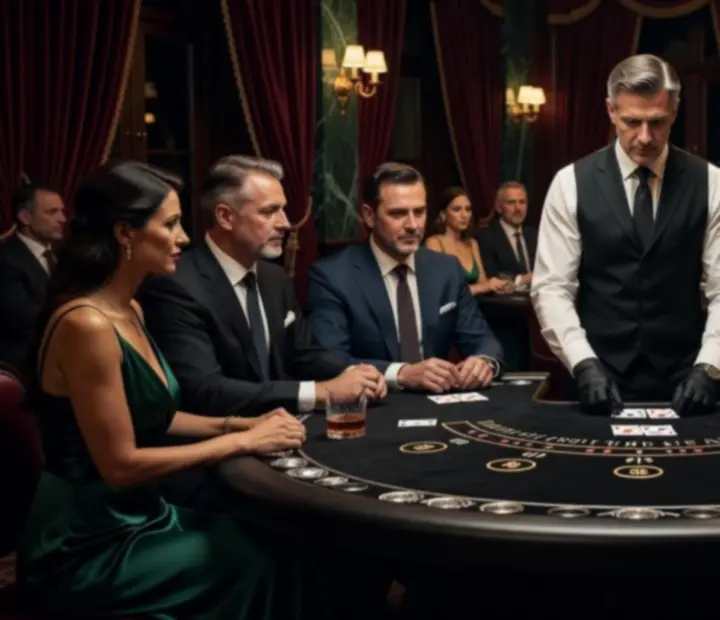 Luxusná blackjack sála kasína Luck Morra s elegantným osvetlením