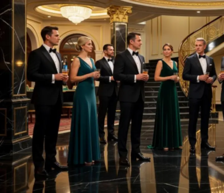 Elegantne oblečení hostia v luxusnom kasíne Luck Morra