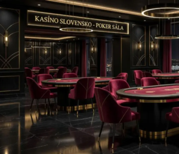 Luxusný pokerový priestor kasína Luck Morra