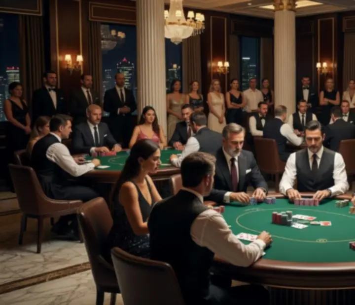 Dramatický záber z pokerového turnaja v kasíne Luck Morra